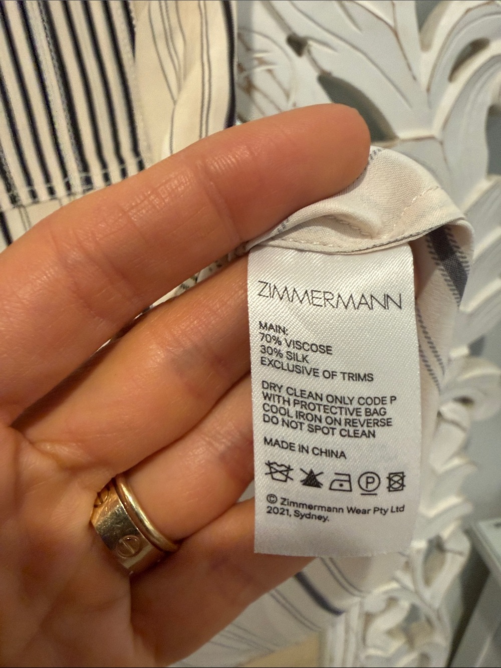 Zimmerman stripe high neck sleeveless summer top - Picture 6 of 6